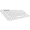 Logitech K380 Multi-Device Bluetooth Wireless Keyboard with Easy-Switch for up to 3 Devices, Slim, 2 Year Battery – PC, Laptop, Windows, Mac, Chrome OS, Android, iPad OS, Apple TV - Off White