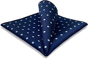 S&W SHLAX&WING Fazzoletto da Taschino Uomo a Pallini Elegante per Giacca Taglia Grande