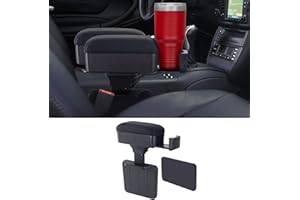 Rupse Car Armrest, Arm Rest for Car, Car Center Console Car Arm Rest with Cup Holder, Adjustable Armrest Storage Box, Car Seat Gap Filling Storage Box, Elbow and Forearm Wrist Support