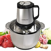 Tritacarne Elettrico 3 In 1, 300W Con 3 Piastre In Acciaio Inox E Accessorio Per Salsicce - Potente E Versatile Per Carne E Salumi