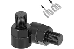 DRHOMEAM 2 adattatori per pedali per bici da 1/2 a 9/16 pollici in lega di alluminio per pedali per bici filettati da 9/16 pollici per Road Street