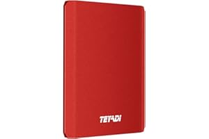 TEYADI 1TB Ultra Slim Portable External Hard Drive USB 3.0 para PC, portátil, Mac, PS4, Xbox One - Red
