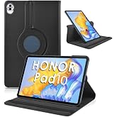 CONSTRAIN - Honor Pad 10 12.1 in&ccedil; ile Uyumlu 360 D&ouml;nebilen Standlı Tam Koruma Tablet Kılıfı - Siyah