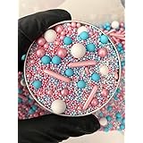 Edible Baby Shower Blue & Pink Cake Sprinkles Luxury Mix 45g Cupcake Cake Decoration Pink Sprinkles Cake Sprinkles Mix He She