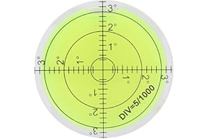 NAROOTE Poziomica Pęcherzykowa, Poziomica Bąbelkowa o średnicy 60mm Okrągła Okrągła Bańka Poziomująca do Poziomowania RV, Przyczepy, Gramofonu, Gramofonów, Statywu Teleskopowego, Fonografu