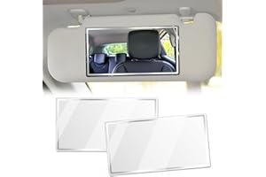 Peevisap 2 Stück Auto Spiegel 15×8 cm, Sonnenblende, Auto Kosmetikspiegel, Sitzlehne