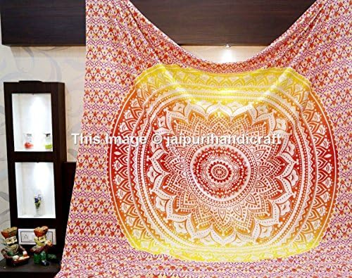 Tapestry Wall Hanging, Hippie Mandala Tapestries, Bohemian Bedspread Tapestry, Ombre Mandala Tapestries, Boho Gypsy Beach Throw, Dorm Wall Tapestries, Ethnic Wall Art
