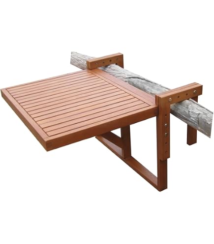 Tavolo Pieghevole Da Parete In Legno Di Acacia - 80x47x45cm Per Interni Ed Esterni