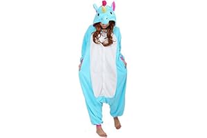 Kenmont Adulte Unisexe Animal Pyjama Anime Party Halloween Costume Cosplay Combinaison Nuit Vêtements Soirée de Déguisement Licorne Pyjama Capuche Outfit