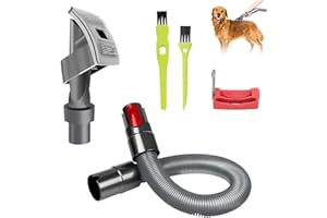 JEEJINYAN Cepillo Aspirador Mascotas para Dyson V15 V12 V11 V10 V8 V7, Peine Aspirador para Perros, Cepillo para Pelo de Perro y Gato, con Manguera y Adaptador, Herramientas de Aseo de Mascotas