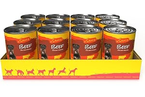 JosiDog Beef i sås (12 x 415 g) | Vuxen | Premium våtfoder för vuxna hundar | med nötkött i sås med vitamin D3 & E | Drivs av JOSERA | Hundmat våt