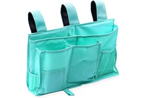 EBETA E Bett Tasche Bett Organizer Hochbett Aufbewahrungstasche für Buch, Magazin, Spielzeug, Handy, Kopfhörer (Grün)