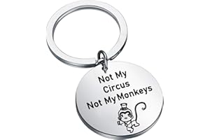 GENERIC Funny Monkey Keychain Retirement Gifts for Coworkers Not My Circus Not My Monkeys Keychain Gift for Retiree Co-worker Employees Colleague Social Worker Retirement Jewelry Leaving Gifts