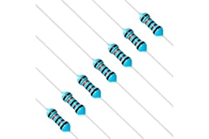 Chanzon 100pcs 1/4W (0.25W) 120K Ω ohm Résistance fixe à film métallique 0,01 ± 1% Tolérance 120KR MF Résistances à trou traversant Limitation de courant Rohs Certifié