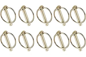 VOKENFORU 8mm x 45mm Linch Pins, Cotter Pin Lock Retaining Pins Trailers Tractors Mechanical, 10 Pcs