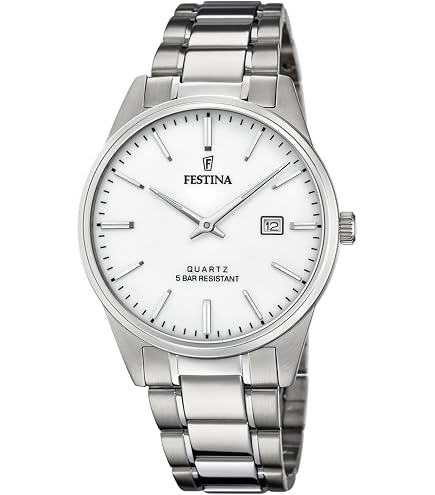 Orologio Uomo Festina F20707/1 - Cassa E Cinturino In Acciaio Inossidabile 316L Grigio, Quadrante Grigio, Impermeabile 5 ATM