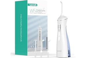 VOYOR-HEALTH Irrigador Dental, Irrigador Bucal Portatil con Múltiples Modos, IPX7 Impermeable, Recargable por USB, Limpieza de Dientes para Viajes y Hogar Inalámbrico WF400 (Azul)