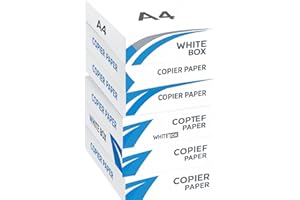 White Box® Copier Printer Paper Multifunctional Ream Printing 75gsm A4 White - 1 Box 5 Reams of 500 Sheets