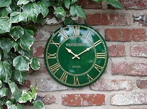 Outside-in 5065045 Reloj de pared de Torre de Westminster, 38,1 cm, Verde