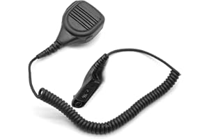 SHAWOROCE Microphone CB étanche et résistant pour radio Motorola DP3400 DP3600 DP4400 DP4600 DP4800 MTP6650 Talkie-Walkie - Port casque 3,5 mm - Clip arrière rotatif