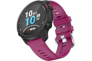 OVERSTEP Kompatibles Vivoactive 3-Armband, 20 mm, Weiches Silikon, Ersatzarmband für Venu Sq/Galaxy Active 2/Forerunner 245/645 Music/Vivomove HR