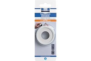 GEB Ruban d'étanchéité en PTFE - 12 m x 12 mm x 0,075 - Blanc - Compatible eau potable