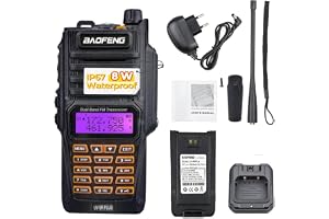 UV-9R Plus 8 W IP67 vattentät walkie talkie dubbelband VHF 144-146MHz UHF 430–440MHz radiosham bärbart batteri 2 500 mAh LED