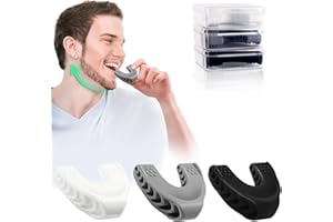 LeKuni Jawline trener szczękowy, 3 sztuki, trenażer szczękowy dla mężczyzn i kobiet, 3-stopniowy przyrząd do ćwiczenia szczęk, podwójny podbródek do twarzy, ust, poprawa linii szczęki, trening szczęki