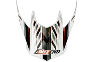 NO END NOEND Visière Casque Cross Defcon 5, Blanc/Orange