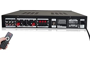 ESYOGEN HiFi VerstäRker 5 Kanal Digital Fm USB Stereo Amplifier VollverstäRker 600W Mit Fernbedienung FüR HiFi, Heimkino Oder Kleine Pa Und Karaoke