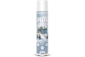 RIEM - Inox 300 ml - Spray Nettoyant et Protecteur - Surfaces en Inox, Émail et Chrome - Nettoie - Rénove - Fait Briller
