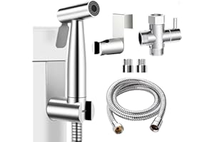 WEIDMAX Bidet de mano pulverizador Kit de pulverizador de níquel cepillado de acero inoxidable Baño de tela Lavadora de pañales ducha de pulverización Cabezal pulverizador para higiene personal