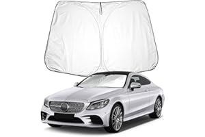 BIXUAN Pare-soleil compatible avec Mercedes Benz Classe C W205 W206 2016-2023 Pare-brise pour pare-brise de voiture Protection contre le vent pour pare-brise avant Bloqué UV