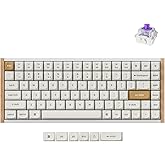 Keychron K2 HE RGB Manyetik Switch 2.4 GHz Kablosuz İngilizce Ahşap Kenarlı Beyaz Klavye