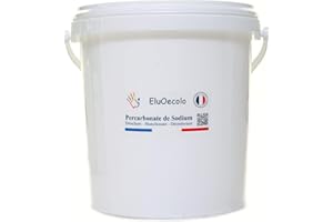 Made in France - Percarbonate de Soude 6kg EluOecolo - Oxygène Actif <12% - Détachant & blanchissant - Doseur à l'intérieur - Conditionné dans un CAT