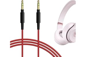 GEEKRIA QuickFit Audio Cavo Compatibile con Beats Solo3.0, Solo2.0, Solo1.0, Studio3, Studio2, Studio, Executive, Pro, Mixr Cavo, 3.5mm Cavo Stereo Sostitutivo (1.2 m)