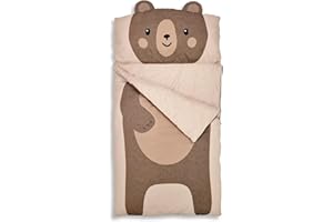 Albero Mio Śpiwór dziecięcy | 150 x 75 cm | śpiwór dziecięcy | zestaw do pokoju dziecięcego | 100% bawełna | dla chłopców i dziewczynek | pluszowy miś, Miś, 150x75 cm