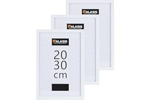 Walasis Bilderrahmen 20x30 Weiss Rahmen: 3er Set Weiß Holz Picture Frame für Foto Bilder Poster