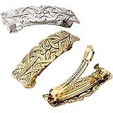 3Pcs Vintage Irish Style Hair Clips for Women & Girls, Hair Slide Barrette for Wedding, Party, Daily Use, Long Hair Accessories, Handmade Hairpins for Bun, Braid, and Updo Styles