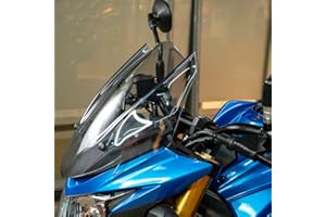 FATEXPRESS Motorcycle Windshield for GSX-S750 Windscreen Front Fairing Wind Shield Screen Deflector Visor Protector w/Bracket for Su.zuki GSX-S GSXS 750 GSXS750 2017 2018 2019 2020 2021 2022 2023 (Smoke)