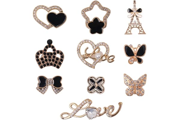 Namvo 10 stycken tr?berlocker f?r kvinnor vuxna skodekoration kristall diamant skoberlocker glitter bling skoberlocker platt baksida strass g?r-det-sj?lv Croc tillbeh?r