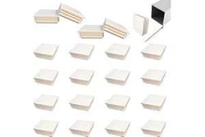 Zaky 15 tapones de láminas para tubos cuadrados de 40 x 40 mm, color blanco, tapones cuadrados para tubo cuadrado, tapas de plástico
