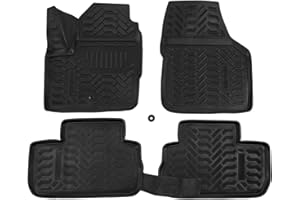 J&J AUTOMOTIVE | Tapis De Sol en Caoutchouc 3D Exclusive Compatible avec Freelander 2 2007-2016, Bord Haut, Inodore, Noir, Antidérapant