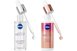 NIVEA Cellular Expert Skincare Kit, Set skincare completo con Siero Viso Acido Ialuronico Rimpolpante 30 ml e Siero Bakuchiol Effetto Lifting 30 ml per una pelle rimpolpata e rassodata