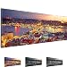 Produktbild Bilder 110 x 40 cm - Istanbul Türkei Bild - Vlies Leinwand - Kunstdrucke -Wandbild - XXL Format – mehrere Farben und Größen im Shop - Fertig Aufgespannt - Fluß – Stadt 603111a