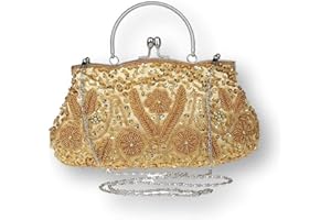 Ro Rox Gabrielle Rétro Perlé Paillette Flapper du soir 1920 1950 Sac à Main de Fête