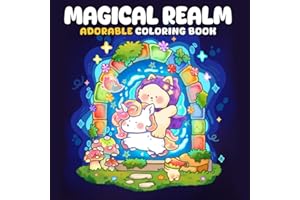 Magical Realm: Coloring Book for Adults and Teens Featuring Adorable Animal Friends and Dreamy Characters in Fantasy Worlds for Relaxation