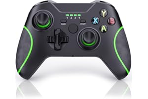 SWCTIM Xbox One Controller for Xbox One,Xbox Series X/S,Windows PC,Xbox Controller Wireless with 2.4GHz Wireless Adapter,with 3.5mm Audio Jack,Black