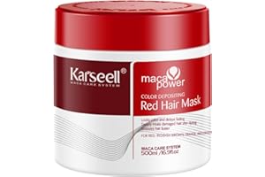 ‎KARSEELL Karseell Rote Haarmaske 500ml, Color Depositing Mask Wiederherstellung und Verstärkung der Rote töne bei Coloriertem Haar