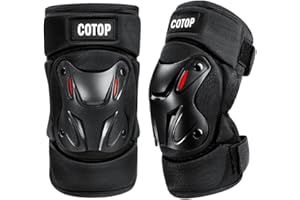 COTOP Ginocchiera per moto professionali con imbottitura in schiuma resistente e cinghie regolabili per moto ATV MTB Ciclismo